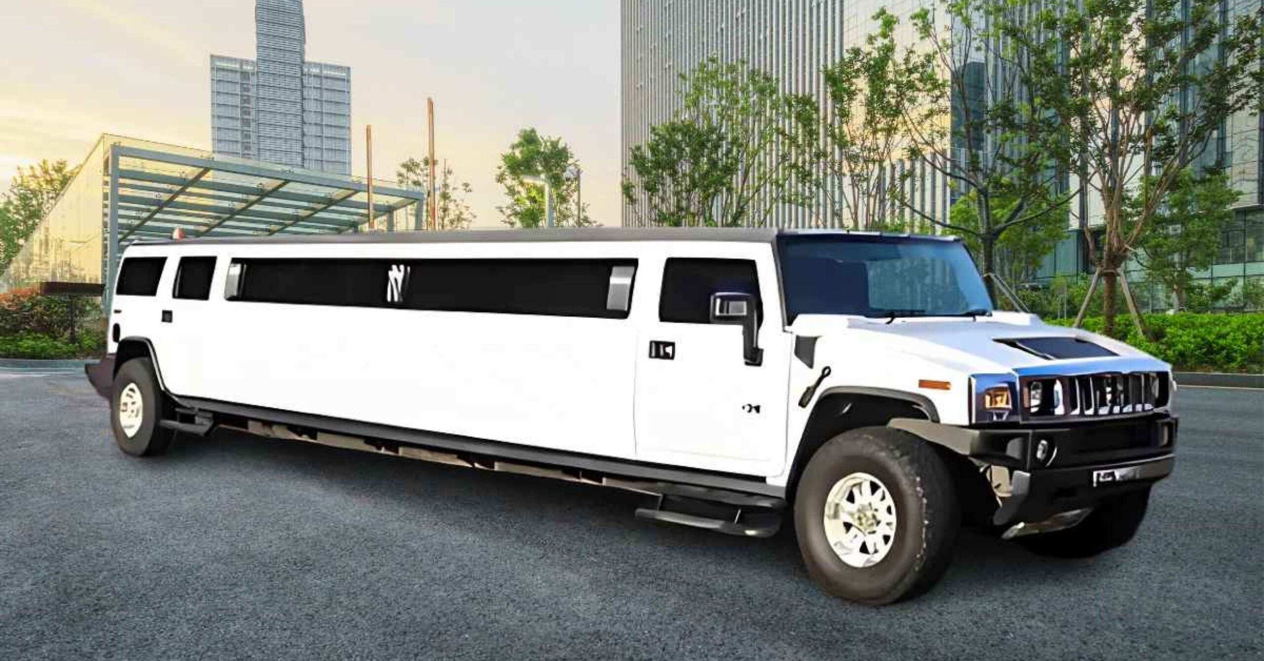 White Hummer Limo