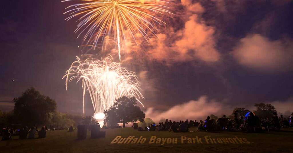 2. Buffalo Bayou Park Fireworks