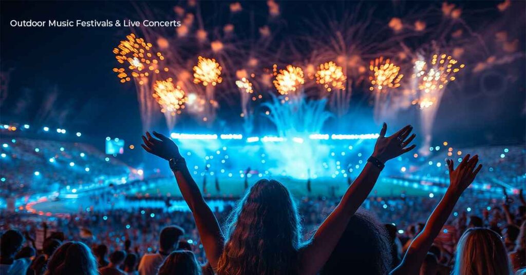 2. Outdoor Music Festivals & Live Concerts