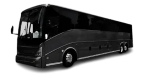 Charter bus inside features seating comfort and safety