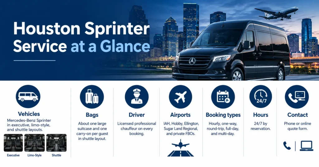 Houston Sprinter Service at a Glance