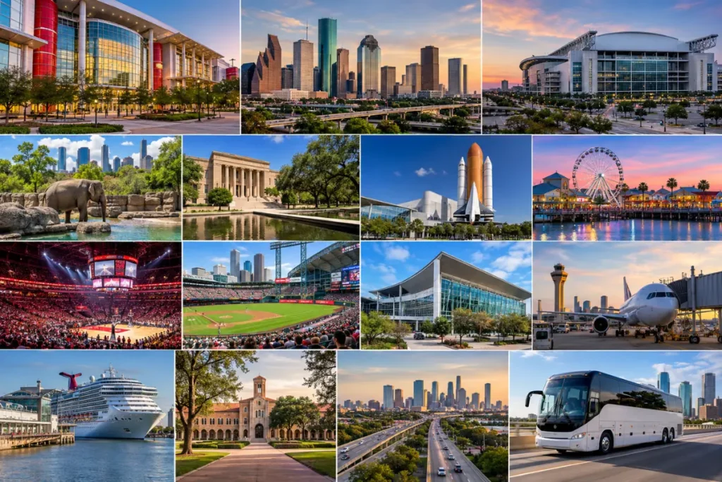 Where Our Houston Charter Buses Go -